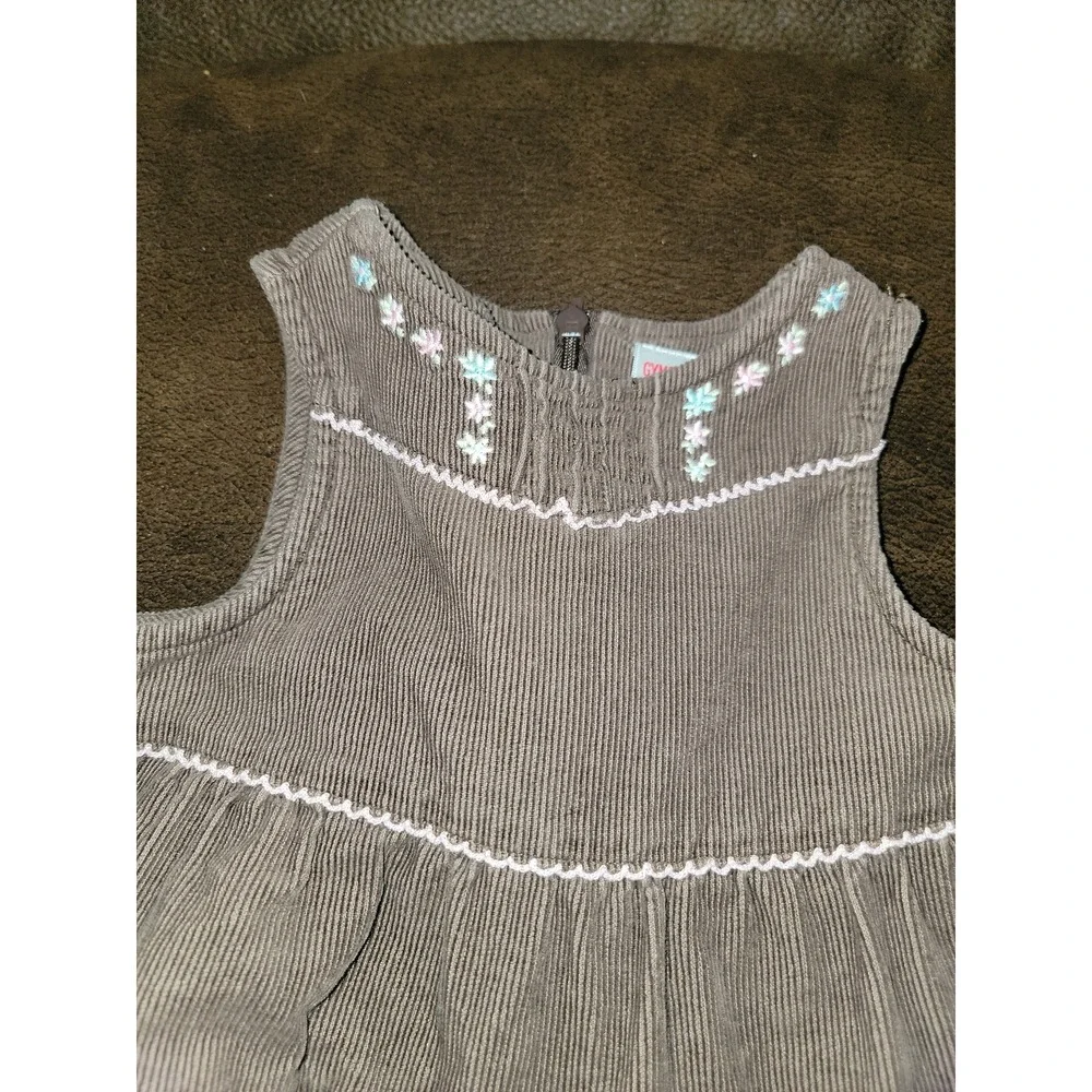 Gymboree park city luxe brown cord floral dress size‎ 6 12 months